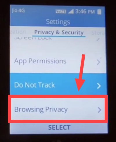 tap on browsing privacy