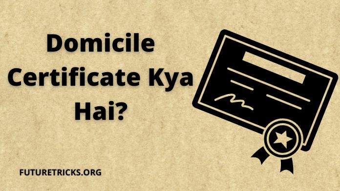 डोमिसाइल सर्टिफिकेट क्या होता है? Domicile Certificate Kya Hai In Hindi?