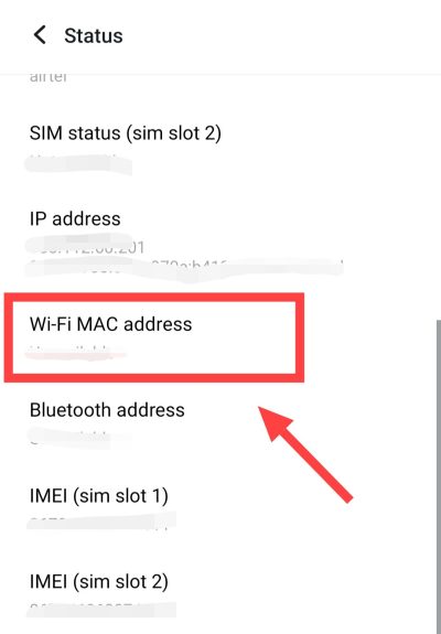 wifi mac address