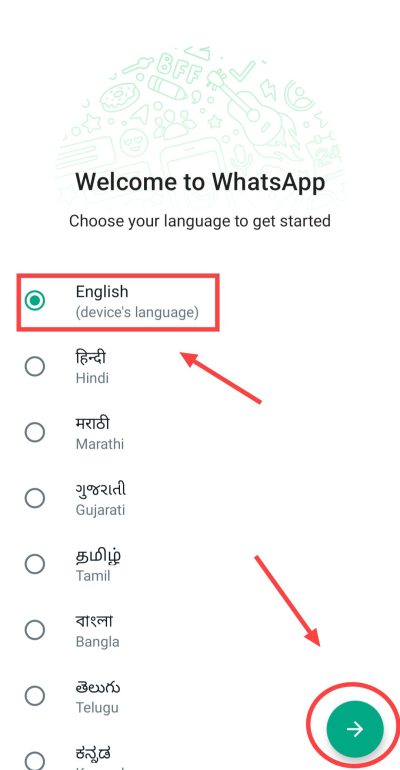 Choose language 