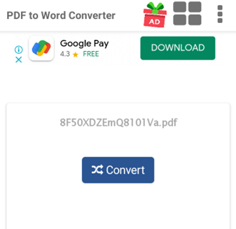 Word to PDF Converter App