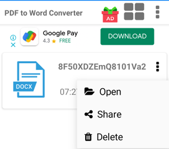 Word to PDF Converter App