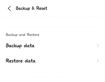 Restore Backup Data