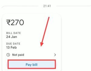 pay bill in gpay