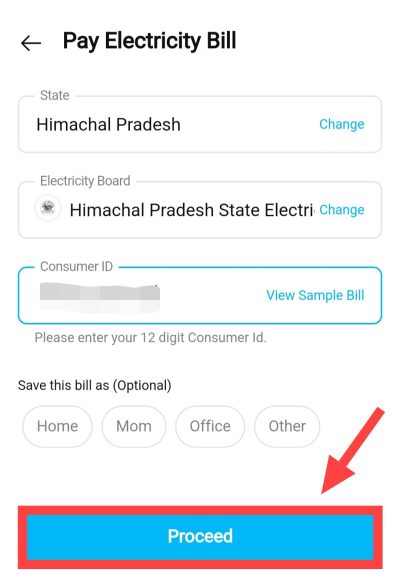 tap on procced in paytm