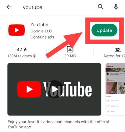 Install & update YouTube 