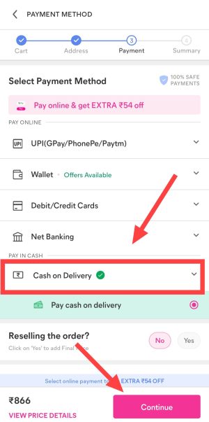 Cash on delivery 