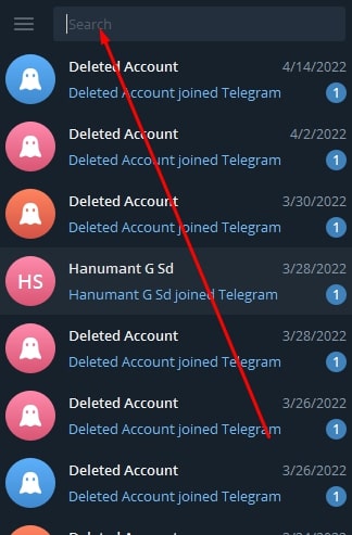 telegram search bar