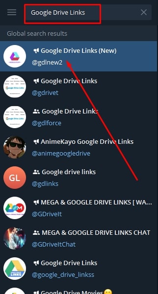 search google drive link