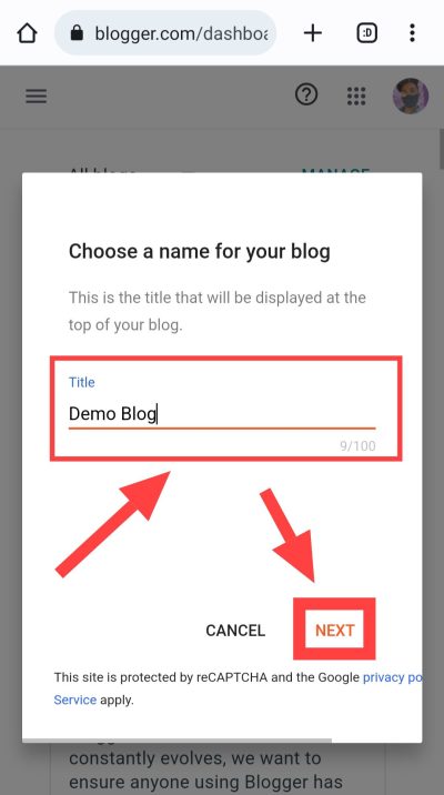Choose a Name For Blog