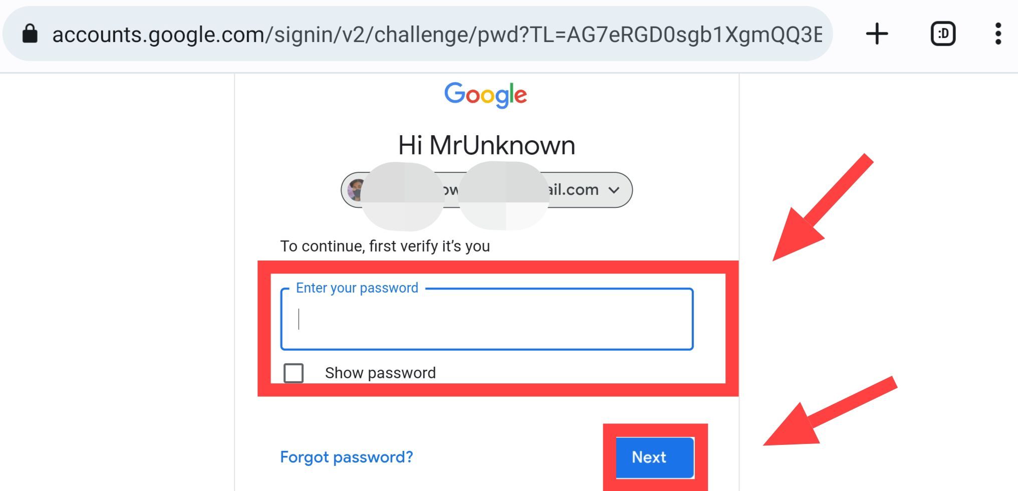 Enter Password To Confirm