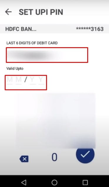 enter card details