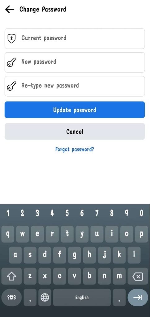 update password
