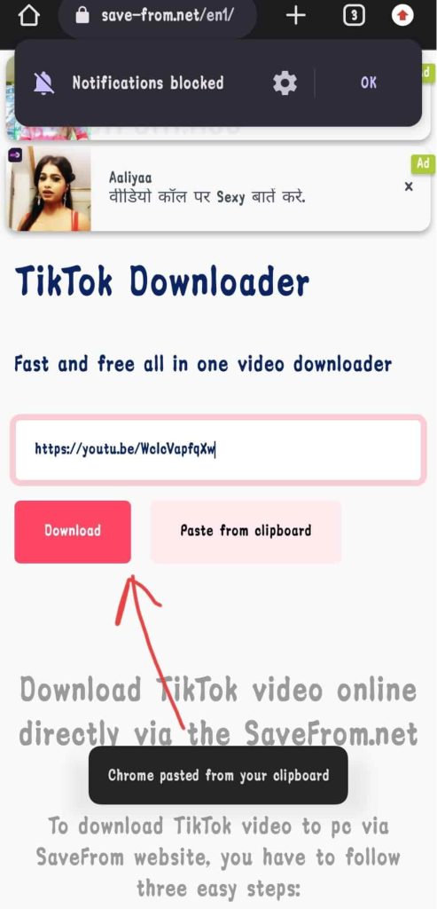 click on download
