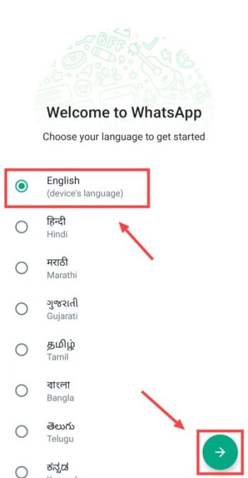 select language