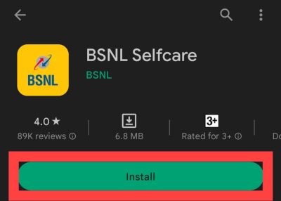 Install BSNL app
