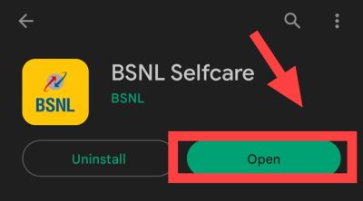 Open BSNL app