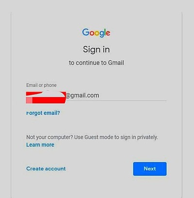 enter email id