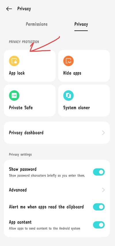 app lock features