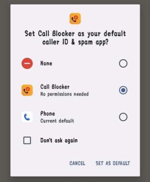 default caller