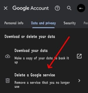  Delete a Google service 