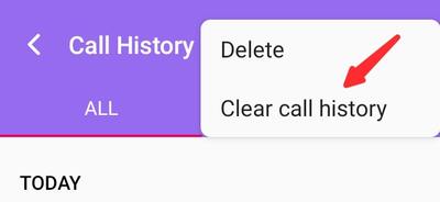 clear call history