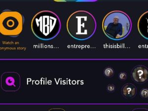 Tap on profile visitors 