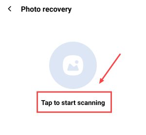 Tap to start scanning 