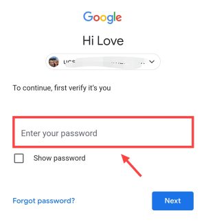 Enter password 