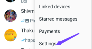 Go to settings